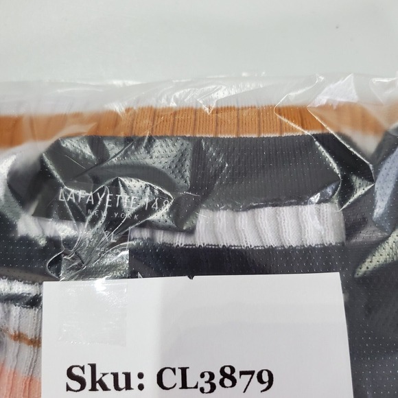 Lafayette 148 New York‎ Women Silk Blend Ribbed Shirt Size XL Striped Office Mod - Picture 11 of 11